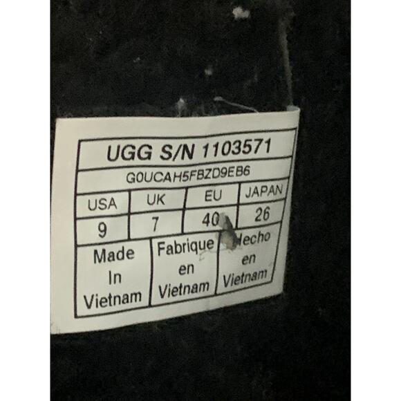 UGG Boots Women's 9 ZIA Moto Combat Waterproof Leather Buckle Gray - Picture 7 of 8